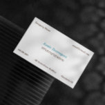 Cartão De Visita Marrom azul minimalístico elegante<br><div class="desc">Design de cartão de visita clássico em branco,  castanho e azul pálido para uma aparência profissional e eterno.</div>