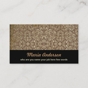 cartão de visita marrom preto do vintage