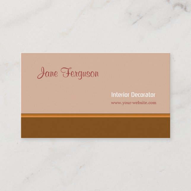 Cartão De Visita Marrom retrô (Frente)