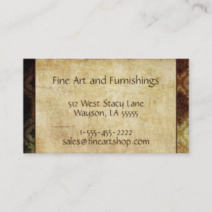 Cartão De Visita Marrons de papel do vintage