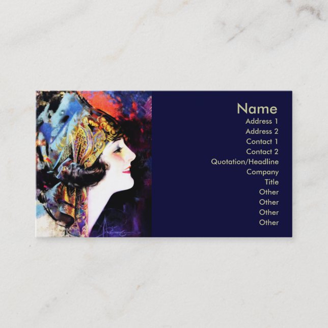 Cartão De Visita Martha Mansfield, estrela do cinema (Frente)