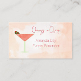 Cartão De Visita Martini Glass Business Card