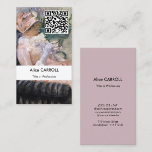 Cartão De Visita Mary Cassatt - A Xícara de Chá - Código QR