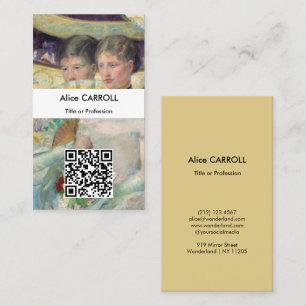 Cartão De Visita Mary Cassatt - O camarote - Código QR