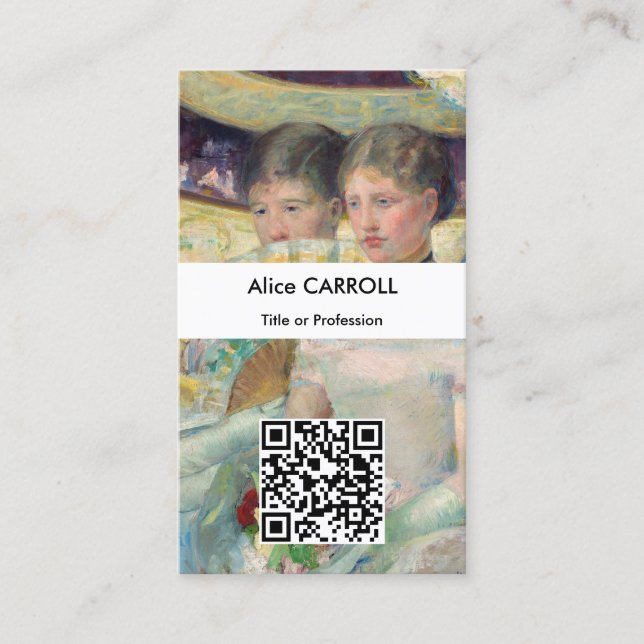 Cartão De Visita Mary Cassatt - O Loge - Código QR (Frente)