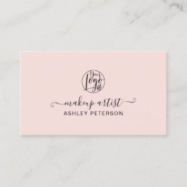 Cartão De Visita Máscara de logotipo simples e cor-de-rosa