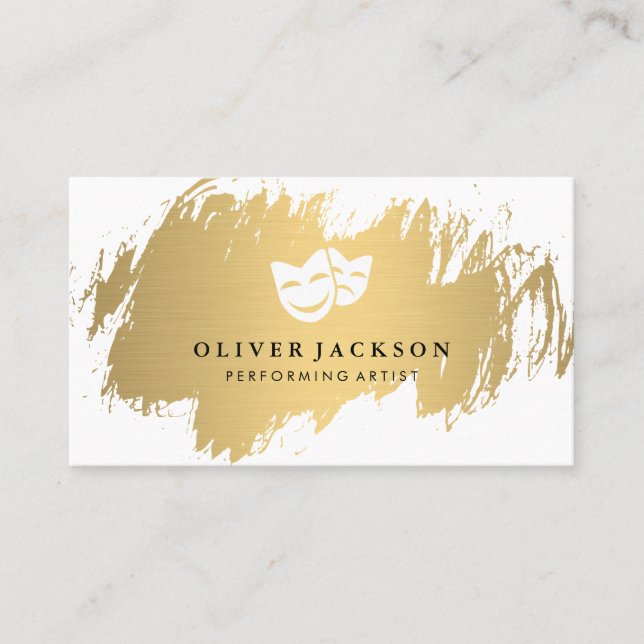 Cartão De Visita Máscaras Atuais Sorrindo Triste (Frente)