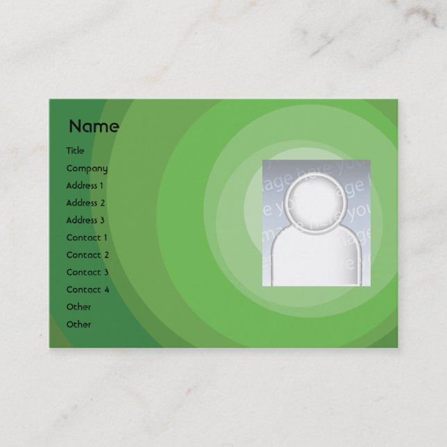 Cartão De Visita Máscaras verdes do círculo - carnudos (Frente)