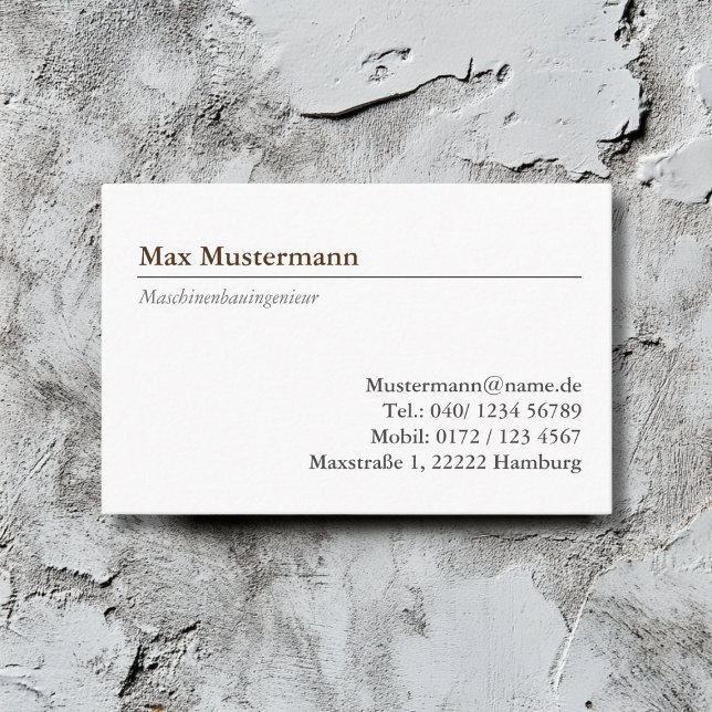 Cartão De Visita Maschinenbauingenieur Visitenkarte (Criador carregado)