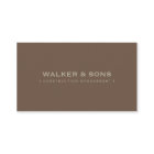 Cartão de visita MASCULINE: simplesmente inteligen