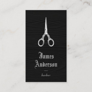 Cartão de Visita Masculino de Barbeiro Decorativo 