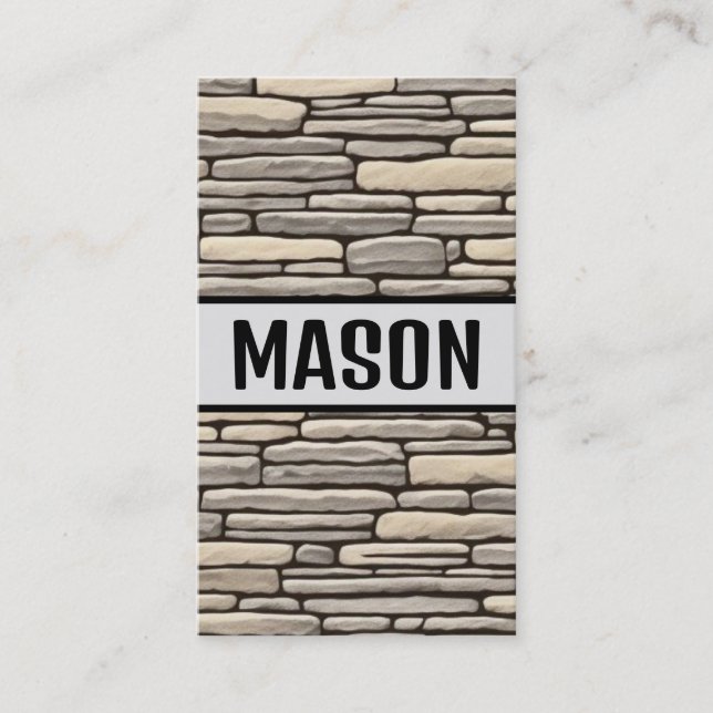 Cartão De Visita Mason Modern (Frente)