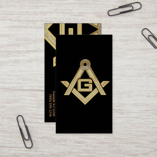 Cartão De Visita Masonic Ouro Rush