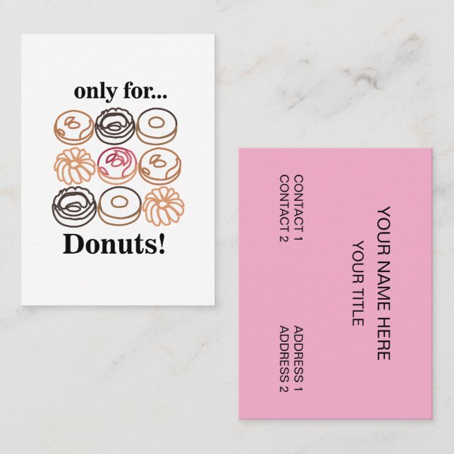 Cartão De Visita Massa de Donut Doce Padaria Comida (Frente/Verso)