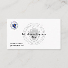 Cartão De Visita Massachusetts Excelente Seal