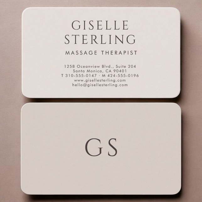 Cartão De Visita Massage Therapist (Criador carregado)
