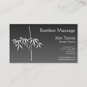 Cartão De Visita Massage Therapist Japonês - Gradiente de Bambu