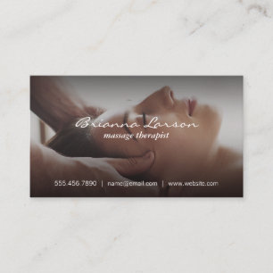 Cartão De Visita Massage Therapist   Massagem na cabeça