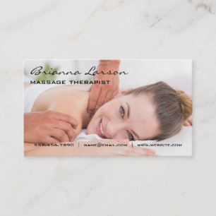 Cartão De Visita Massage Therapist   Massagem nas costas