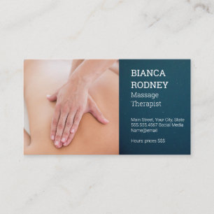 Cartão De Visita Massage Therapist   Massas musculares lombares