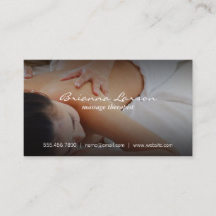 Cartão De Visita Massage Therapist   Sessão de Massagem Retroativa