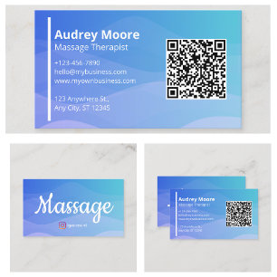 Cartão De Visita Massagem de Reflexologia Quiropraxia Profissional