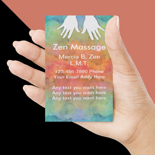 Cartão De Visita Massagem do zen (Criador carregado)