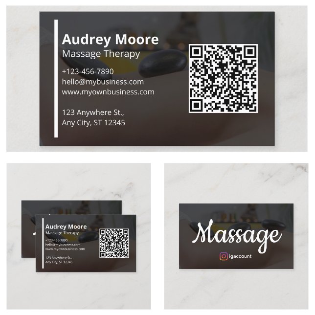 Cartão De Visita Massagem dos profissionais de saúde da Reiki (Reiki Practitioners Wellness Professionals Massage Business Card
)
