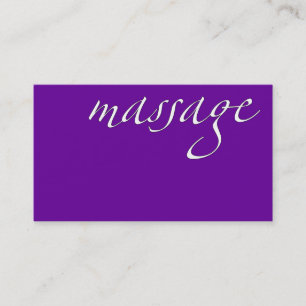 Cartão De Visita Massagem: Massage Therapist