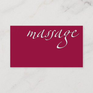 Cartão De Visita Massagem: Massage Therapist