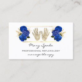 Cartão De Visita Massagem Reflexologia Reiki Manda Dourada QRCode W