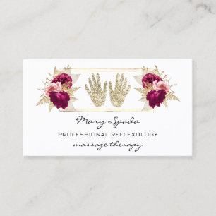 Cartão De Visita Massagem Reflexologia Reiki Manda Dourado Código Q