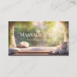 Cartão De Visita Massagem & Spa pedras de cura pastéis & Flor de Ló