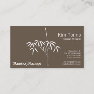 Cartão De Visita Massagem Terapista Jardim Bambu