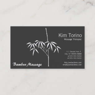 Cartão De Visita Massagem Terapista Jardim Bambu