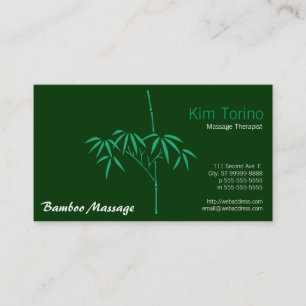 Cartão De Visita Massagem Terapista Jardim Bambu
