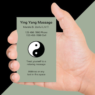 Cartão De Visita Massagem Ying Yang