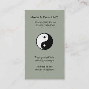 Cartão De Visita Massagem Ying Yang Zen