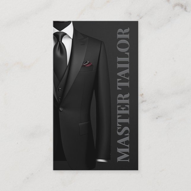 Cartão De Visita Master Tailor Classic Tuxedo Boutique (Frente)