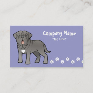 Cartão De Visita Mastiff napolitana dos desenhos animados