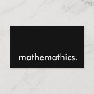 Cartão De Visita matemática.
