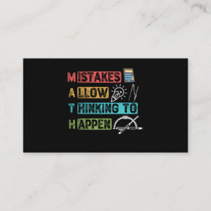 Cartão De Visita Matemática Engraçada. Erros Permitem Pensar Que Ac