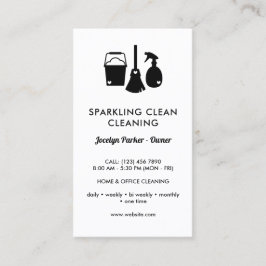 Cartão De Visita Material De Limpeza Preta, Em Branco, De Um Lado