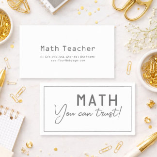 Cartão De Visita Math you can trust math teacher private lessons