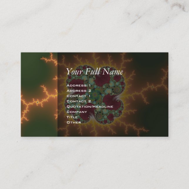 Cartão De Visita Matilda 17 - Arte Fractal (Frente)