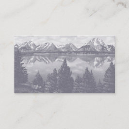 Cartão De Visita Mauve Vintage Mountain Custom Business Card v3