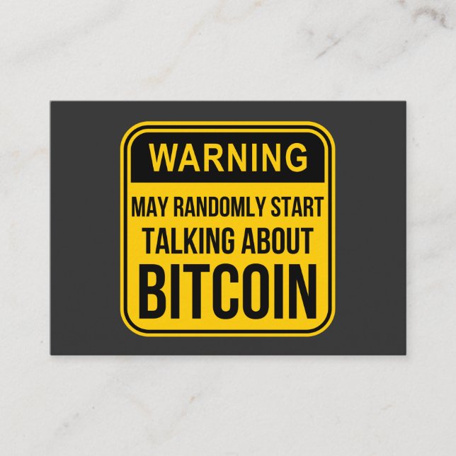 CARTÃO DE VISITA MAY RANDOMLY START TALKING ABOUT BITCOIN (Frente)
