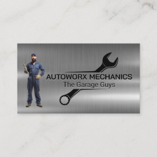 Cartão De Visita Mecânica Holding Wrench   Serviços Automáticos   M