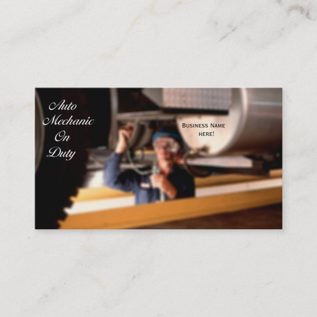 Cartão de visita Mecânico automático (Frente)