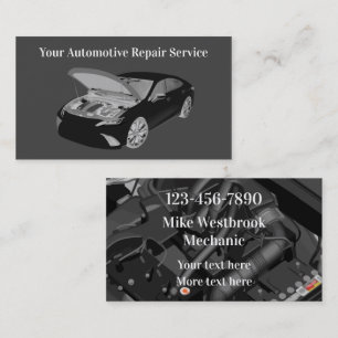 Cartão De Visita Mecânico Automático Legal Duplo